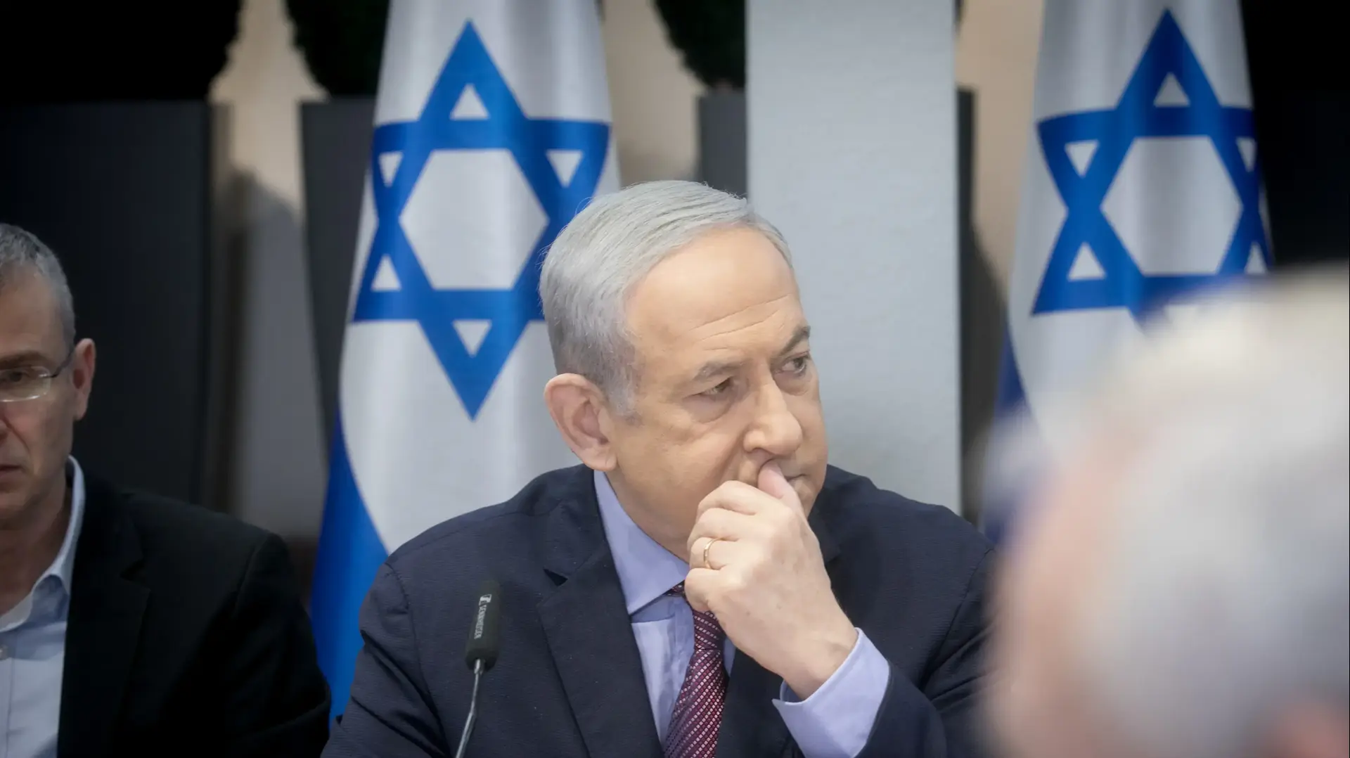 ראש הממשלה בנימין נתניהו בישיבת ממשלה, הקריה, תל אביב. 31 בדצמבר 2023