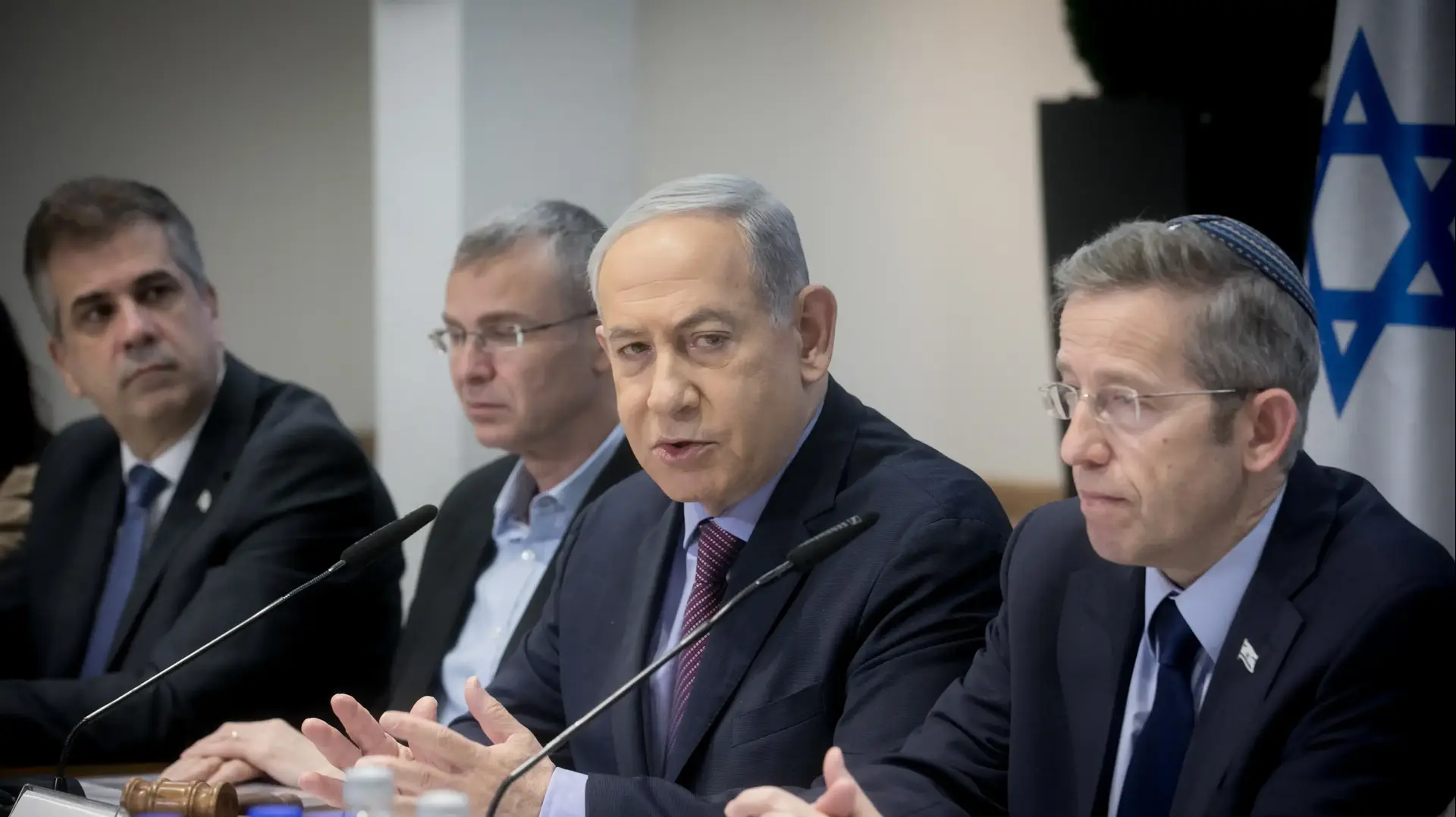 ישיבת ממשלה, הקריה, תל אביב. 31 בדצמבר 2023