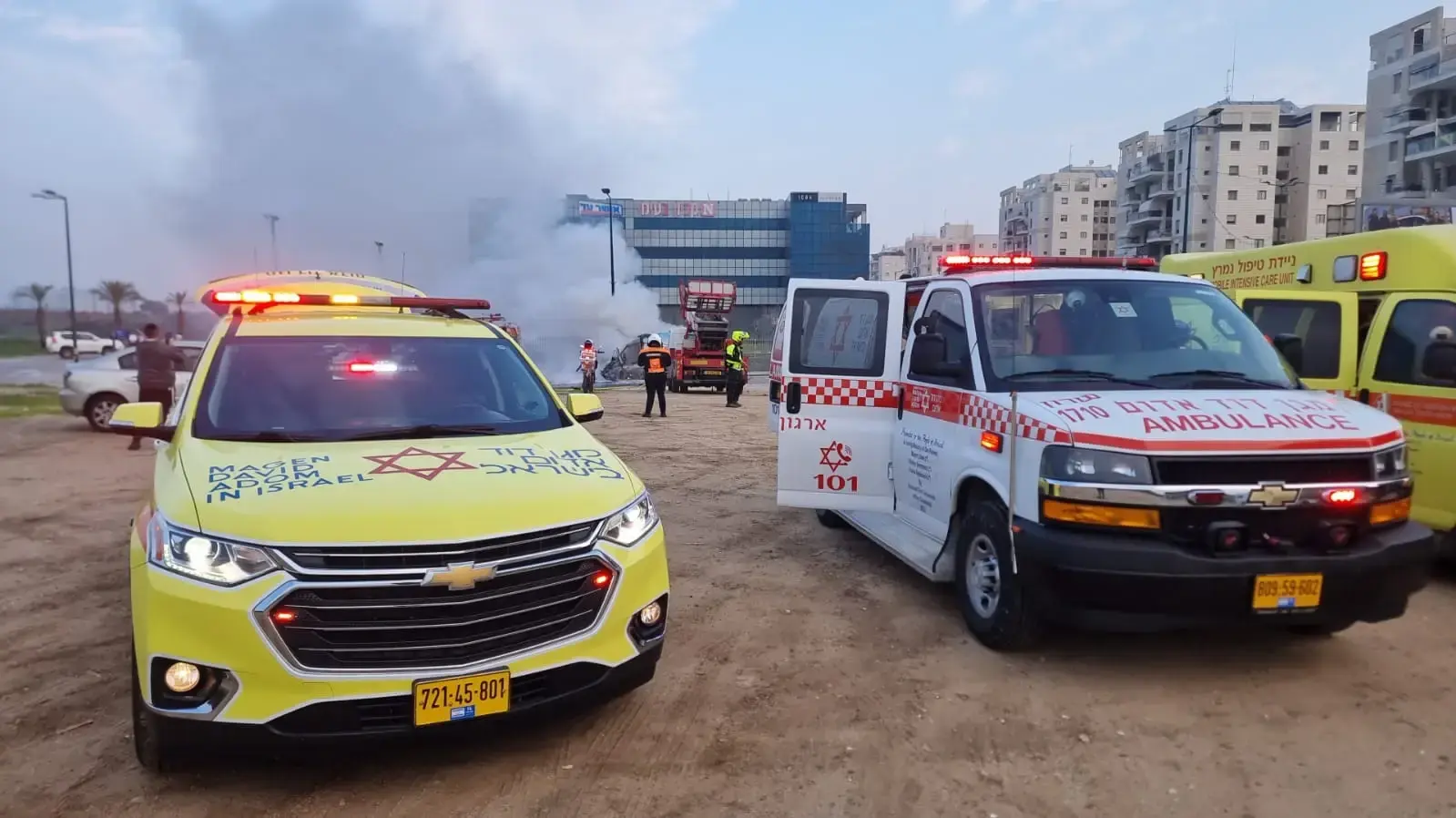 זירת פיצוץ רכב בנתניה, 2 בינואר 2024 זירת פיצוץ רכב בנתניה, 2 בינואר 2024
