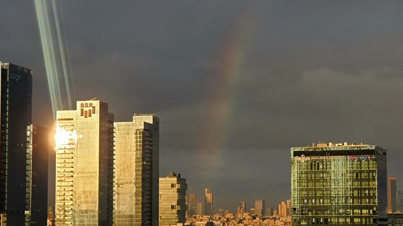קשת בשמי פתח תקווה, 3 בינואר 2024 קשת בשמי פתח תקווה, 3 בינואר 2024