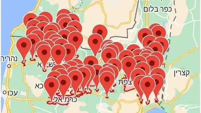 מהגולן ועד הגליל: אזעקות הופעלו ב-94 יישובים בצפון מהגולן ועד הגליל: אזעקות הופעלו ב-94 יישובים בצפון