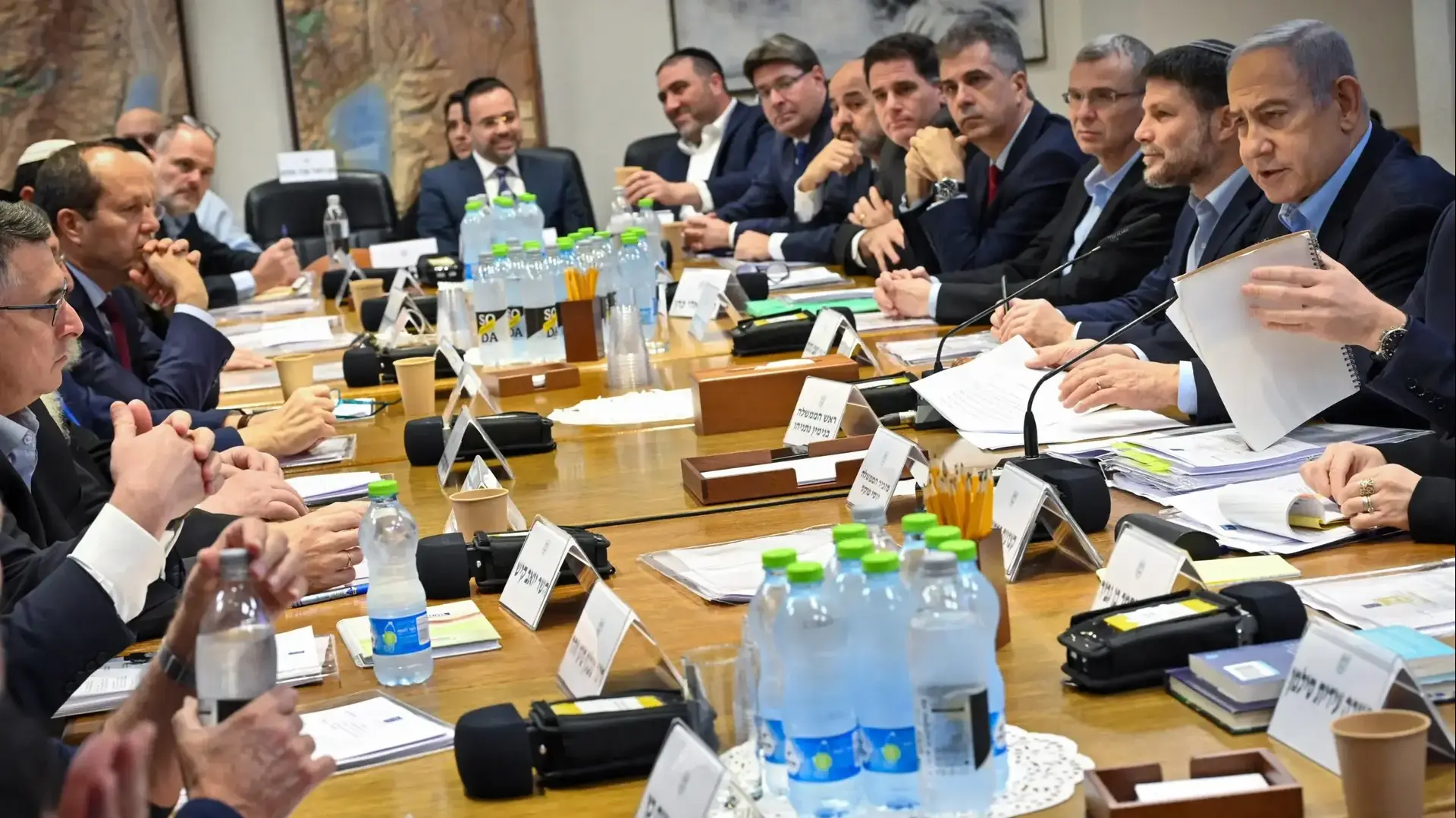 ראש הממשלה בנימין נתניהו בישיבת ממשלה.
ב7 לינואר 2024 ראש הממשלה בנימין נתניהו בישיבת ממשלה.
ב7 לינואר 2024