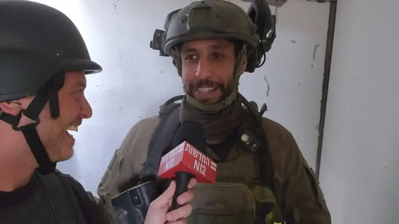 עידן עמדי, כשעה לפני שנפצע קשה בעזה, מתראיין לכתב N12