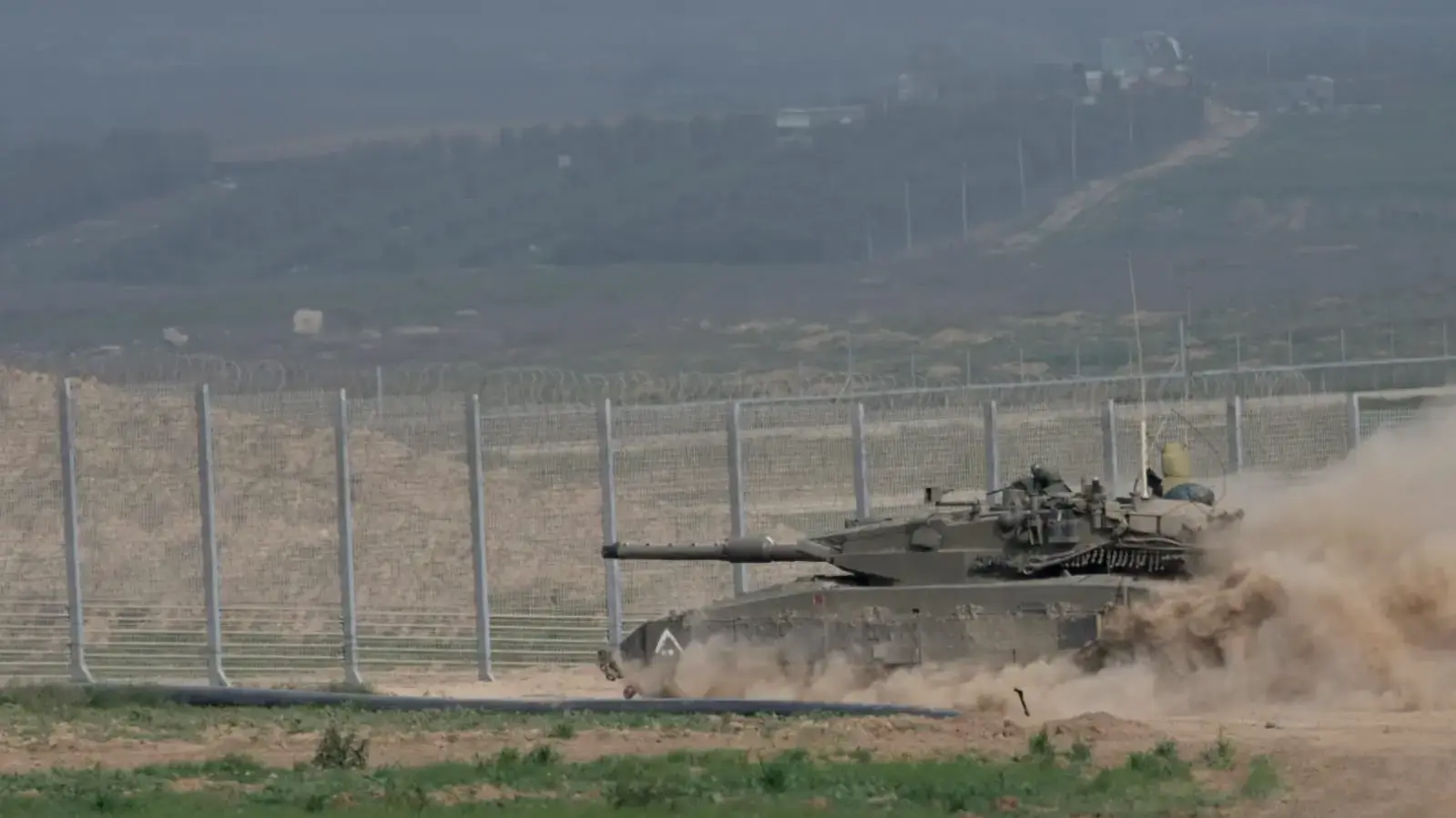 כוחות שריון על גבול רצועת עזה, 9 בינואר 2024