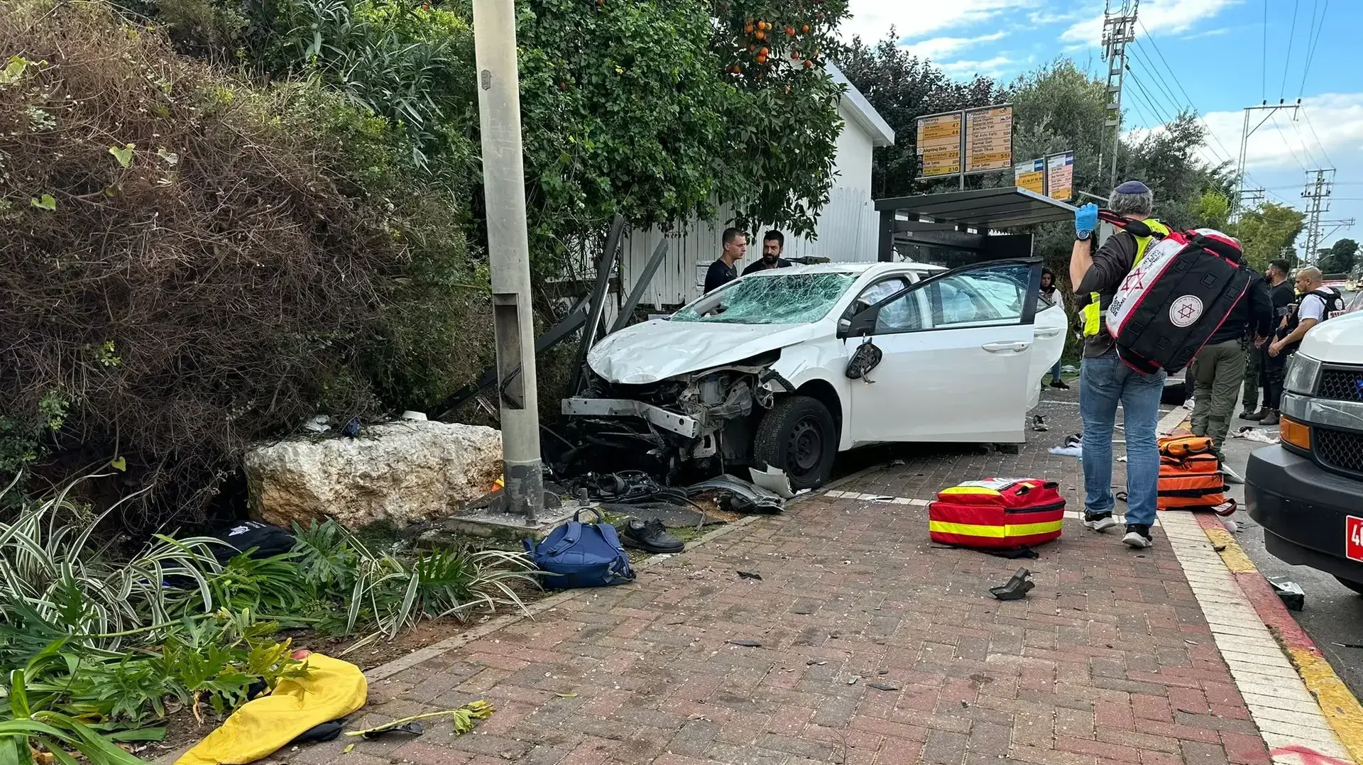 חשד לפיגוע דריסה ודקירה,רחוב אחוזה רעננה, 15 בינואר 2023