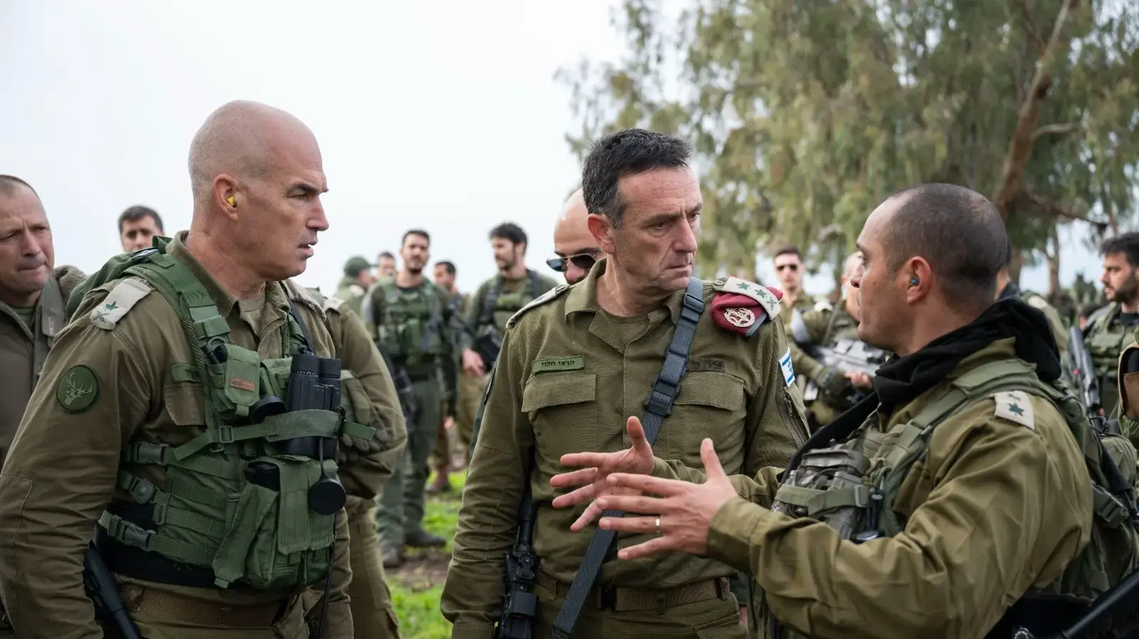 הרמטכ״ל הרצי הלוי בתרגיל מילואים בצפון. 17 בינואר 2024