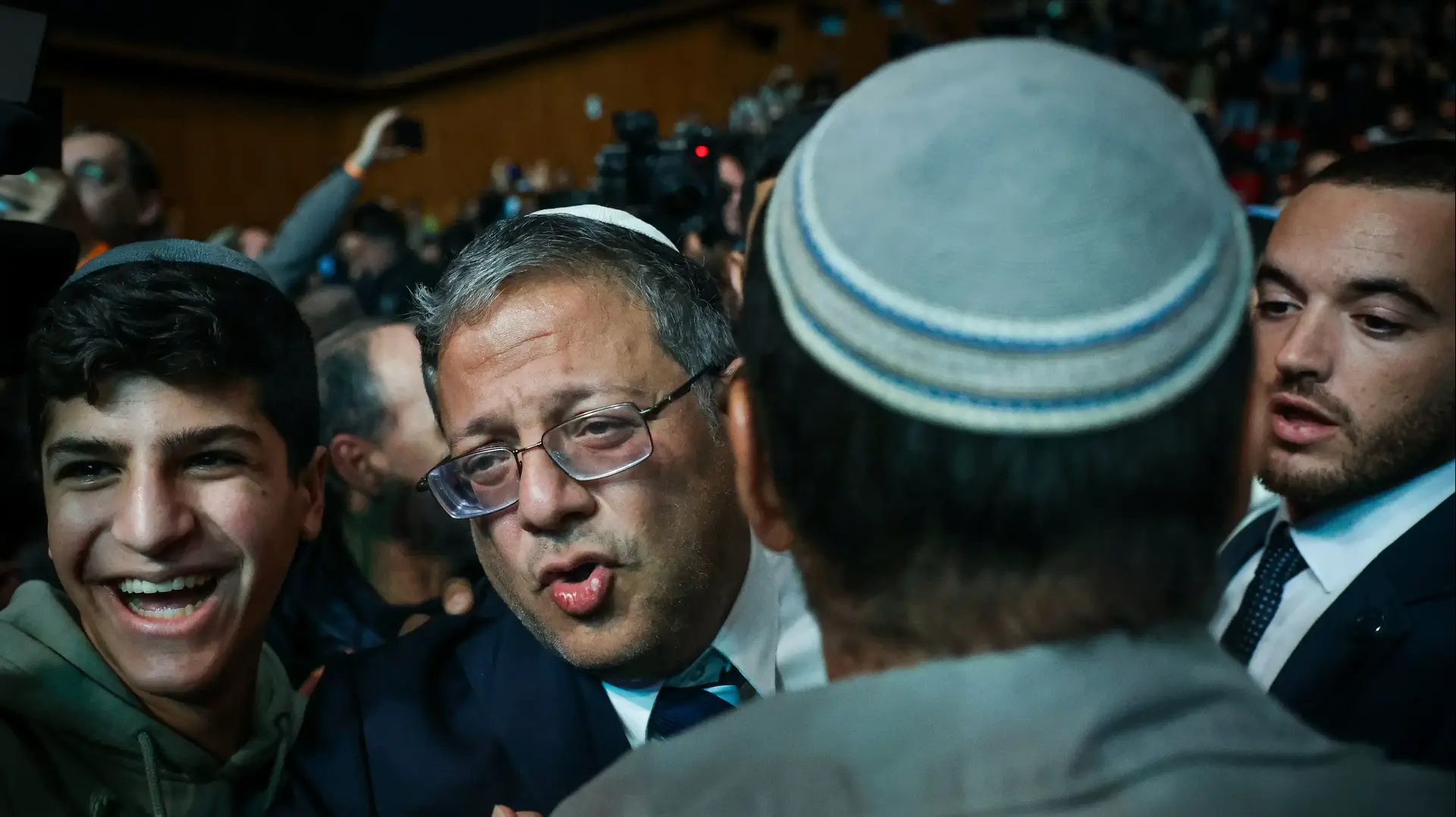 השר לביטחון לאומי איתמר בן גביר בכנס ההתיישבות בעזה. 28 בינואר 2024 השר לביטחון לאומי איתמר בן גביר בכנס ההתיישבות בעזה. 28 בינואר 2024