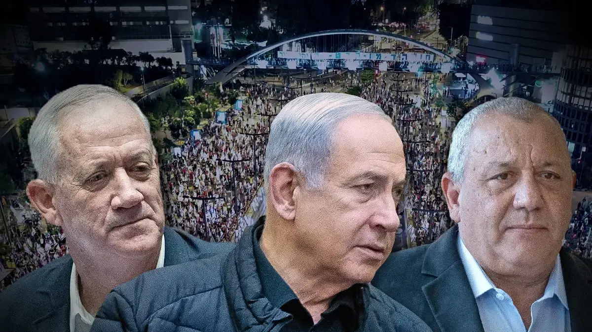 גדי איזנקוט, בנימין נתניהו, בני גנץ גדי איזנקוט, בנימין נתניהו, בני גנץ