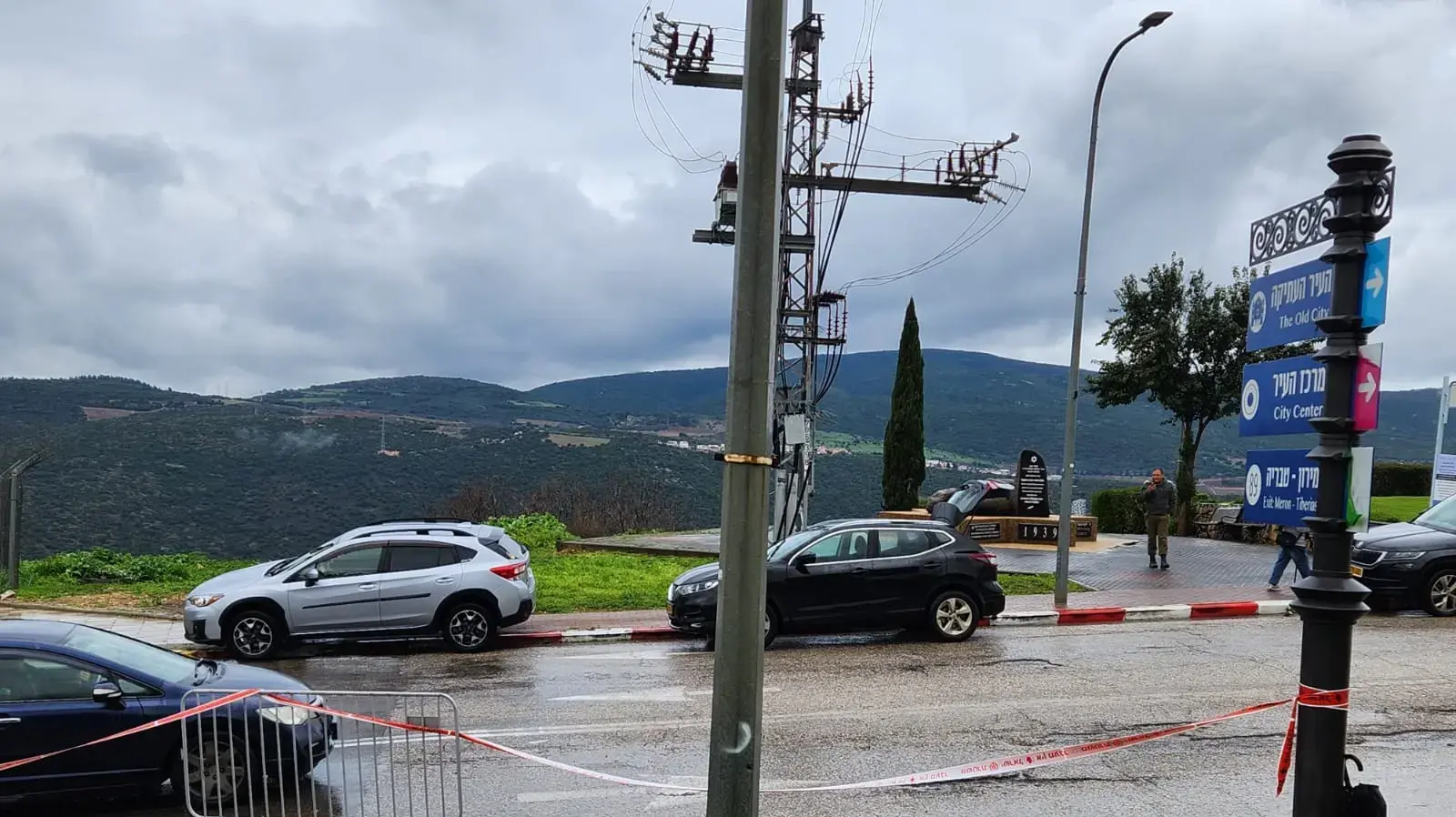 זירת נפילת רקטות, צפת, 14 בפברואר 2024 זירת נפילת רקטות, צפת, 14 בפברואר 2024