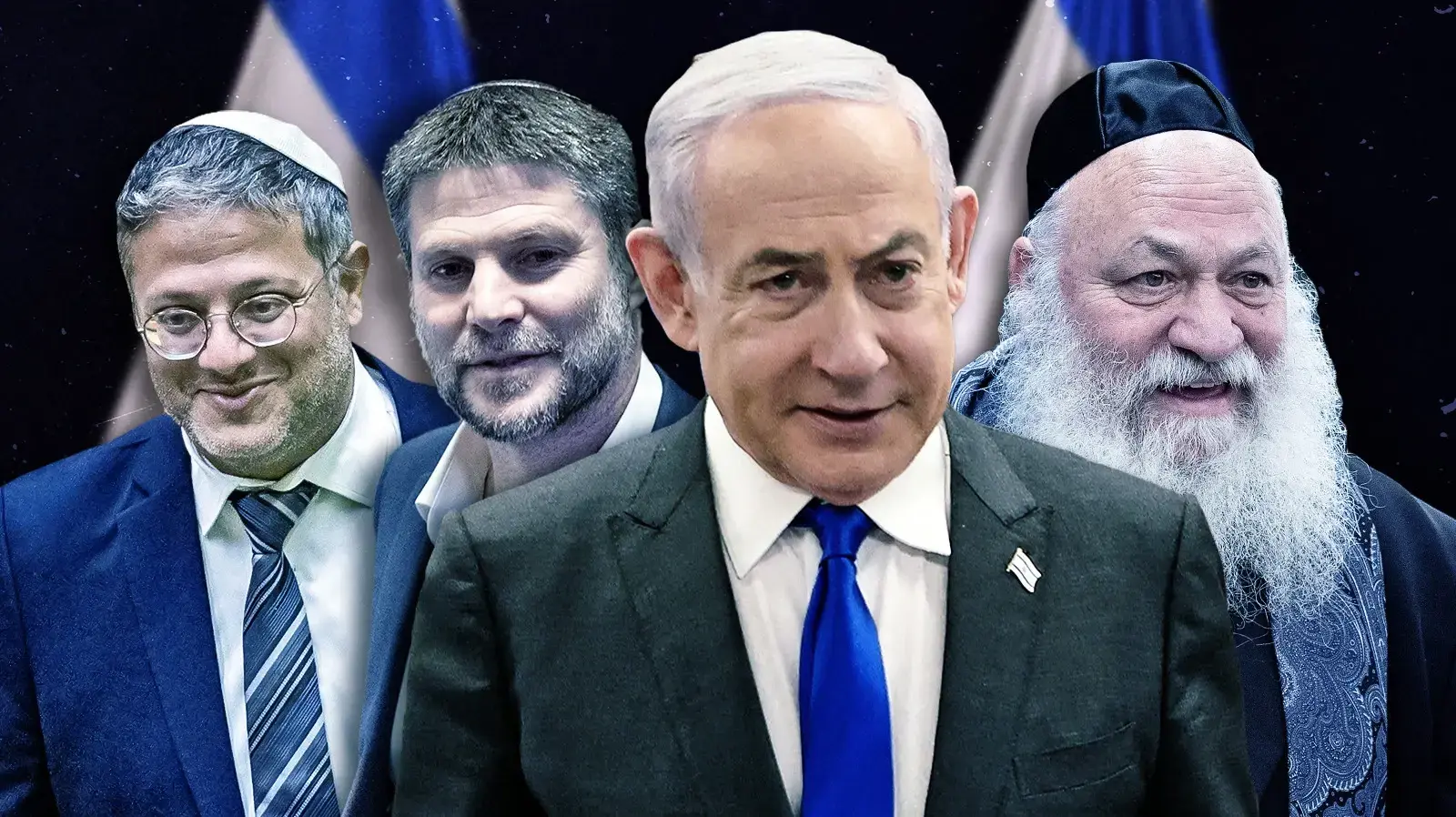 יצחק גולדקנופף, בנימין נתניהו, בצלאל סמוטריץ', איתמר בן גביר יצחק גולדקנופף, בנימין נתניהו, בצלאל סמוטריץ', איתמר בן גביר