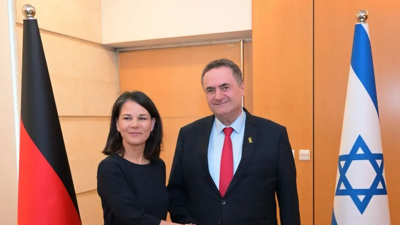 שר החוץ ישראל כ"ץ ושרת החוץ של גרמניה אנאלנה ברבוק, 14 בפברואר 2024 שר החוץ ישראל כ"ץ ושרת החוץ של גרמניה אנאלנה ברבוק, 14 בפברואר 2024