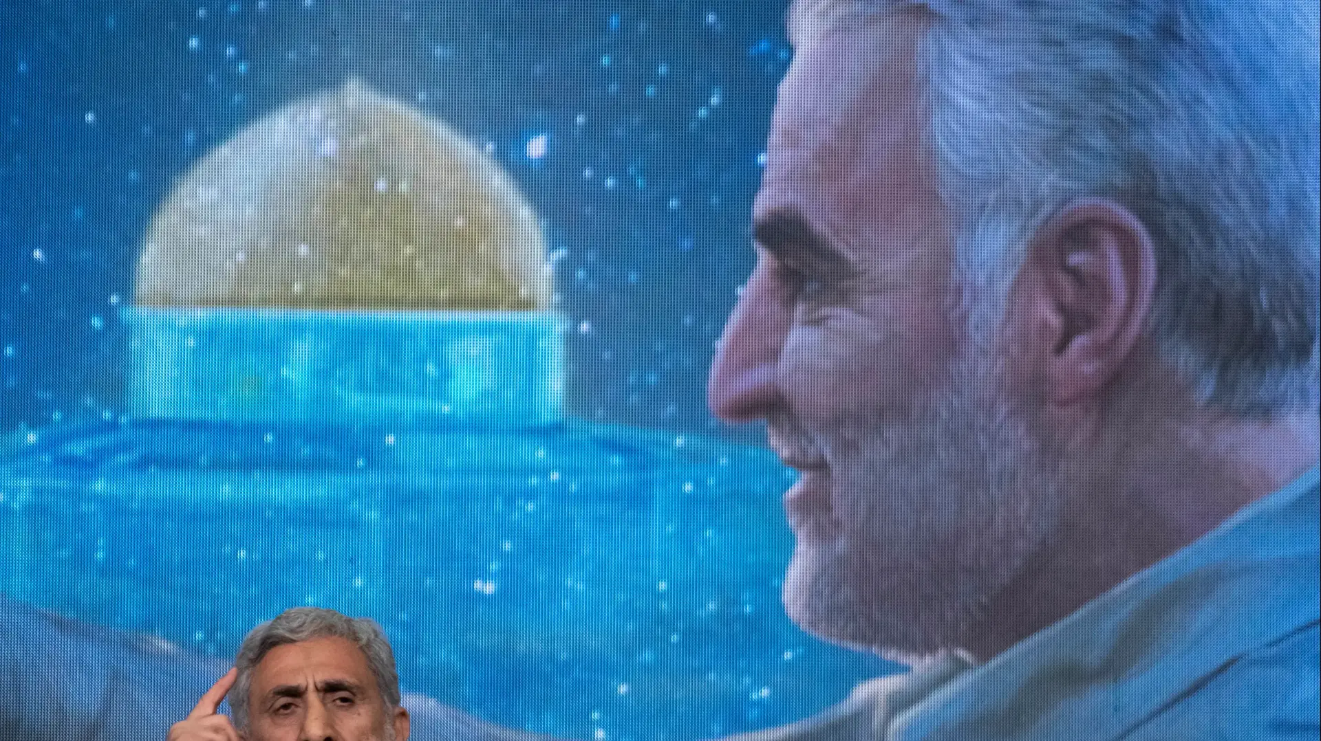 מפקד כוח קודס במשמרות המהפכה של איראן, אסמאעיל קאאני, בטקס לזכרו של קודמו קאסם סולימאני בטהראן, 3 בינואר 2024