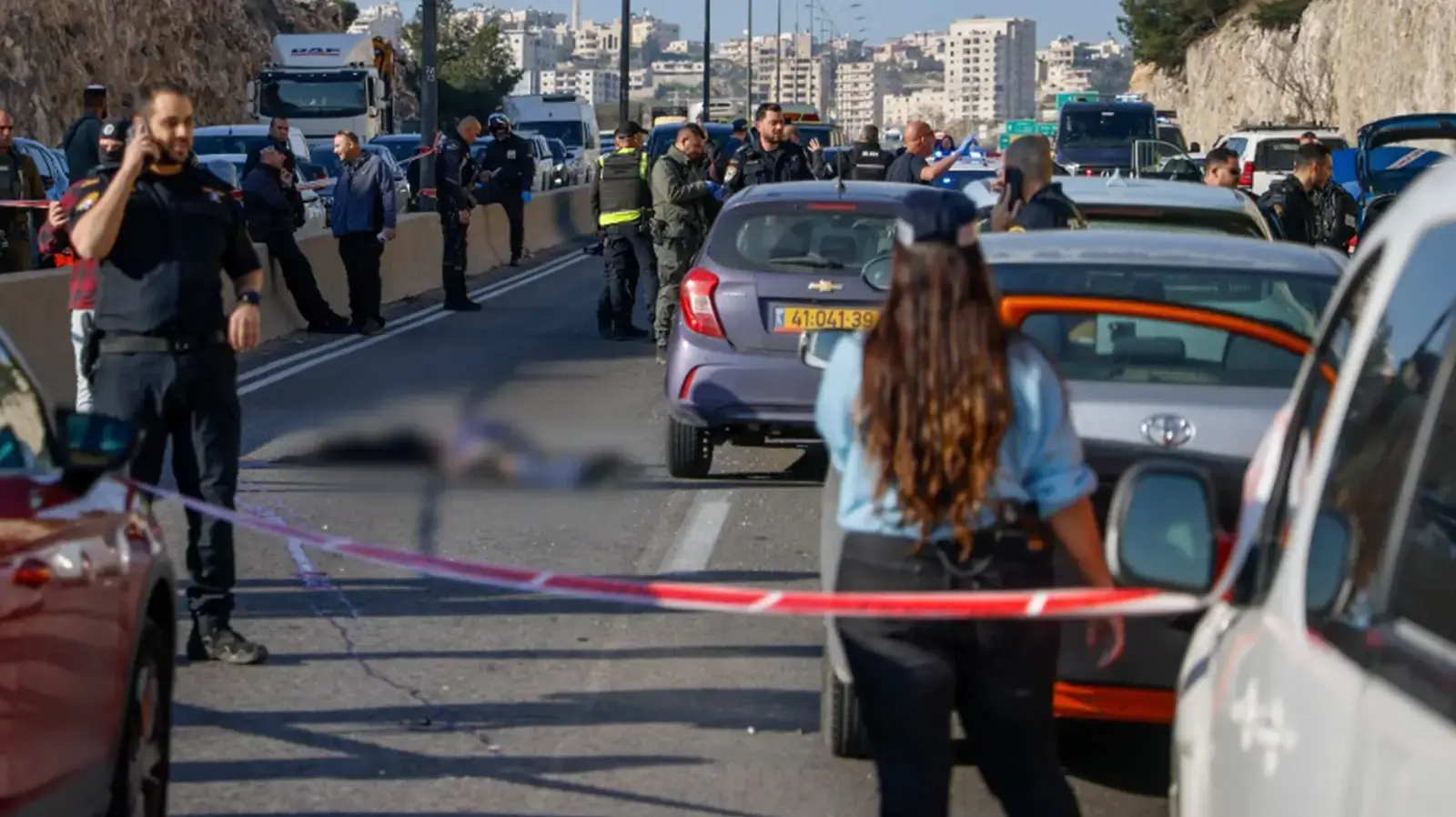 זירת פיגוע ירי, מעלה אדומים, 22 בפברואר 2024 זירת פיגוע ירי, מעלה אדומים, 22 בפברואר 2024