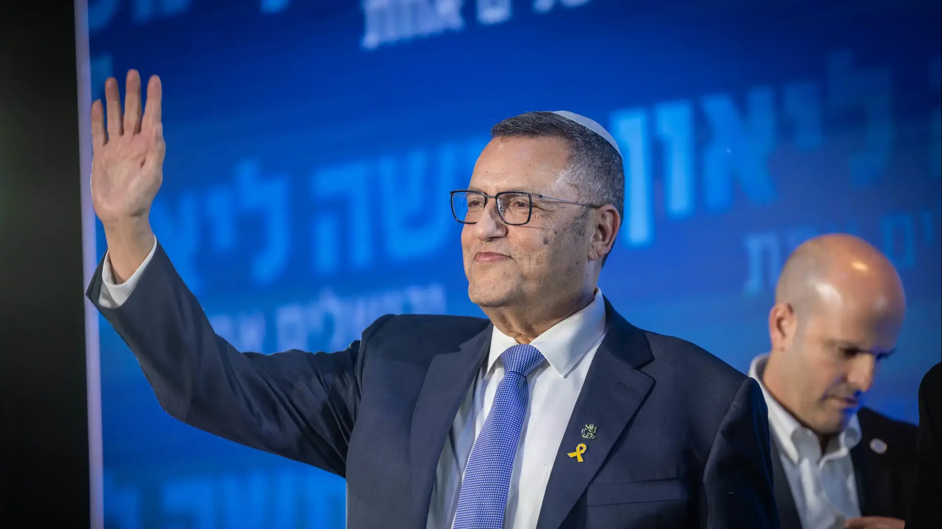 משה ליאון בחגיגות זכייתו בראשות עיריית ירושלים, 28 בינואר 2024 משה ליאון בחגיגות זכייתו בראשות עיריית ירושלים, 28 בינואר 2024
