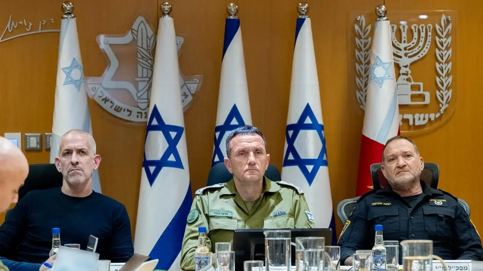 הרמטכ״ל הרצי הלוי, ראש השב״כ רונן בר,קובי שבתאי מפכ״ל המשטרה קיימו הערכת מצב משותפת לקראת הרמדאן