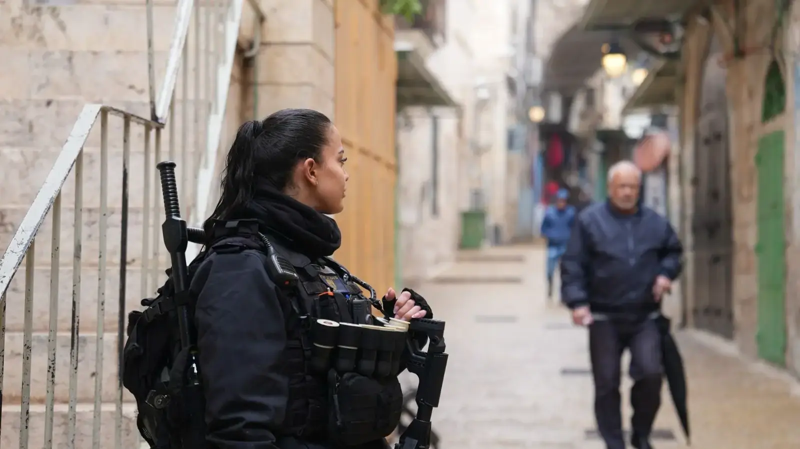 שוטרת בעיר העתיקה ירושלים, הערכות לחודש רמדאן שוטרת בעיר העתיקה ירושלים, הערכות לחודש רמדאן