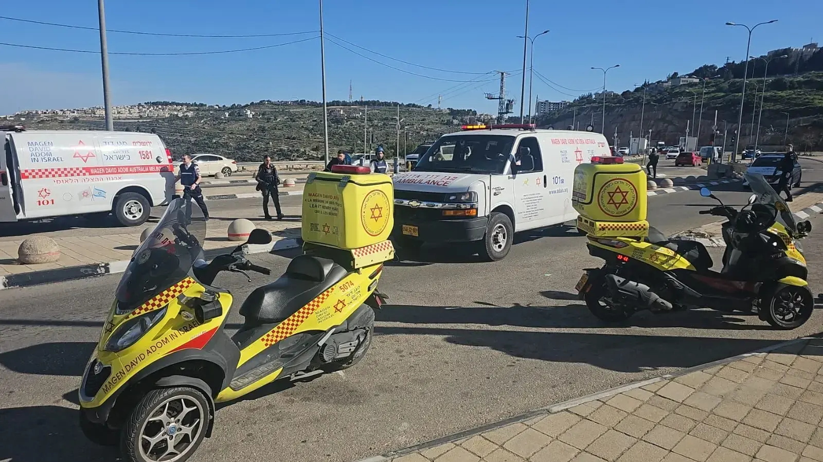 זירת פיגוע הדקירה במחסום המנהרות