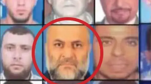 תמונתו של ראש אגף המבצעים של חמאס, ראאד סעד, בקולאז' שפרסם צה"ל מהעצורים בבית החולים שיפא