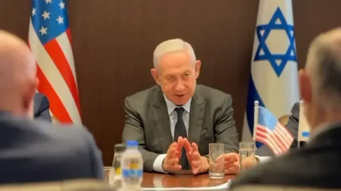 ראש הממשלה נתניהו בפגישתו עם הסנטור ריק סקוט. 27 במרץ 2024