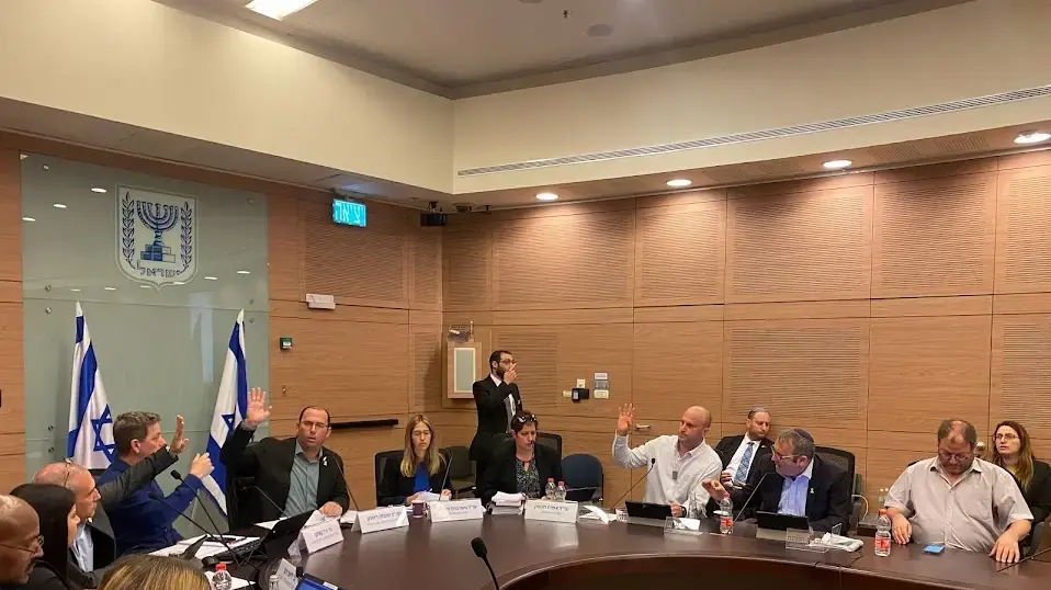 דיון בהצעת חוק בועדת חוקה שתאפשר מאסר על מחבלים מתחת לגיל 14, הכנסת, ירושלים. 27 במרץ 2024