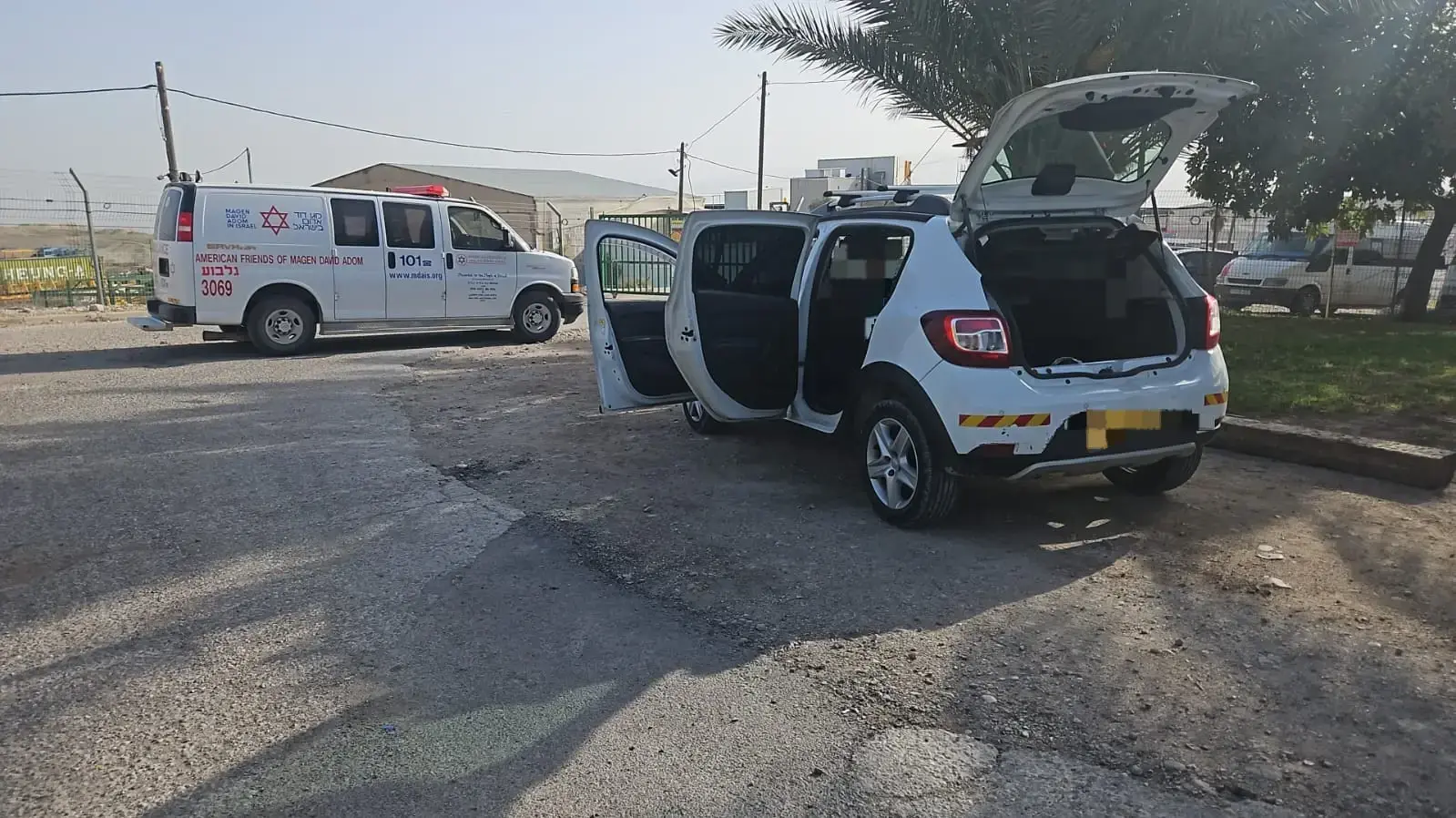 זירת הפיגוע בבקעת הירדן