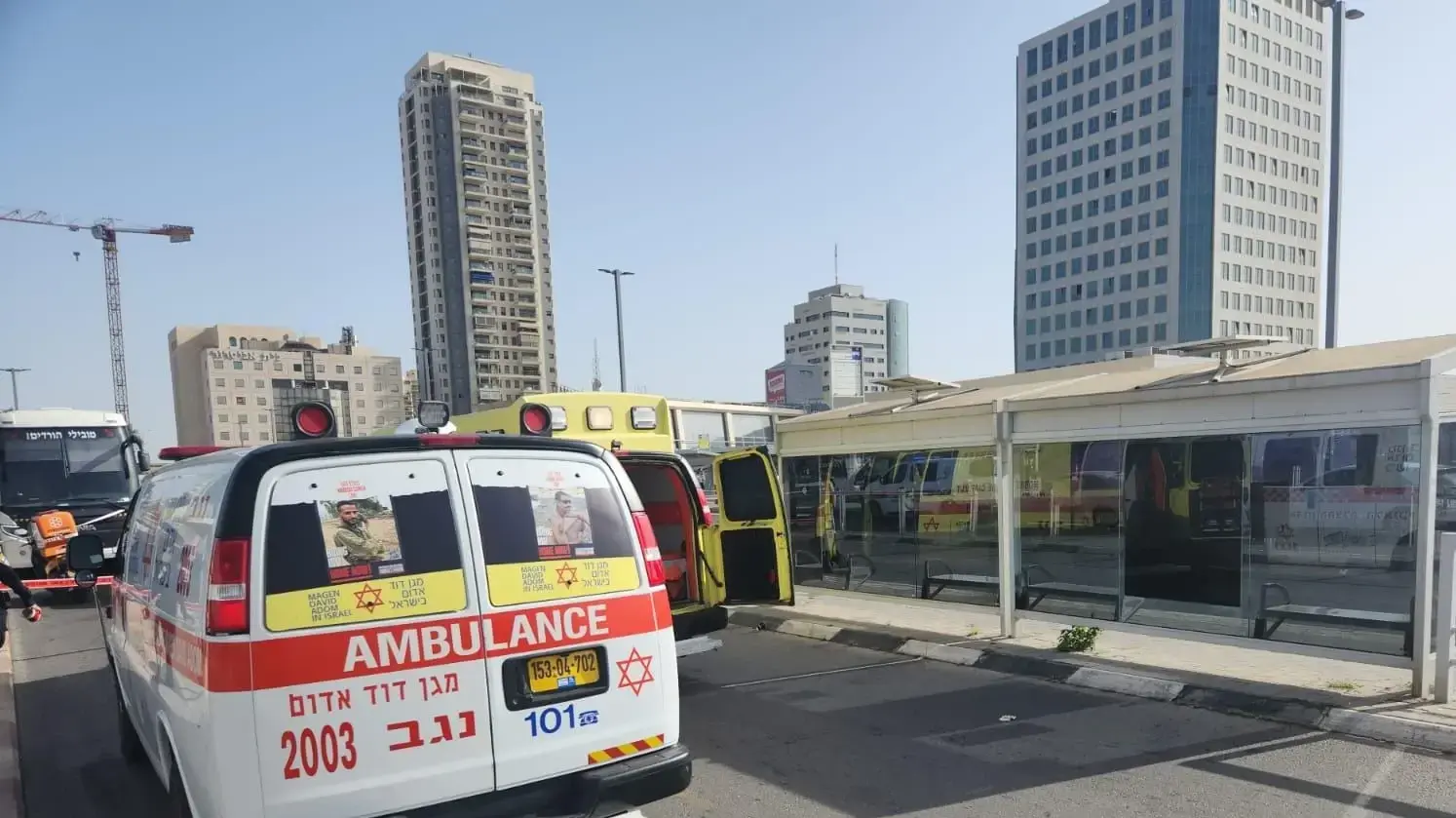 זירת אירוע הדקירה בתחנה המרכזית בבאר שבע זירת אירוע הדקירה בתחנה המרכזית בבאר שבע