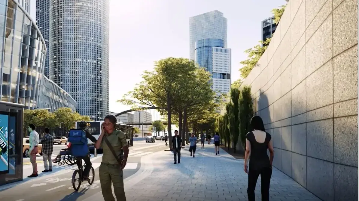 הדמיית דרך בגין בתל אביב הדמיית דרך בגין בתל אביב