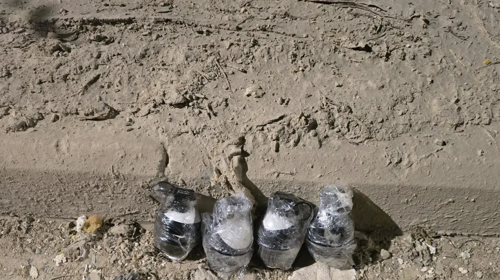 רימונים שאותרו במסגרת פשיטה של המשטרה, לוד