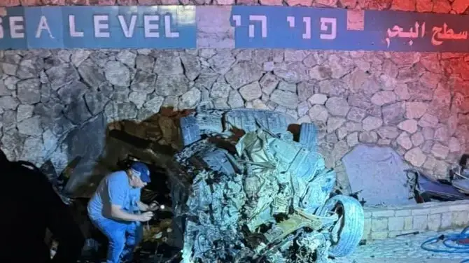 תאונת דרכים עצמית של רכב פרטי בכביש 1 לכיוון מזרח, 10 באפריל 2024 תאונת דרכים עצמית של רכב פרטי בכביש 1 לכיוון מזרח, 10 באפריל 2024
