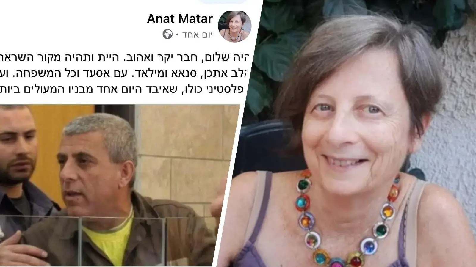 פוסט שפרסמה ד"ר ענת מטר על וליד דקה