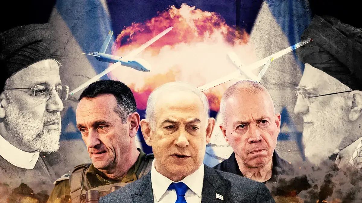 ראש הממשלה בנימין נתניהו, שר הבטחון יואב גלנט, הרמטכ"ל הרצי הלוי, המנהיג העליון באיראן	עלי ח'אמנאי, נשיא איראן אבראהים ראיסי