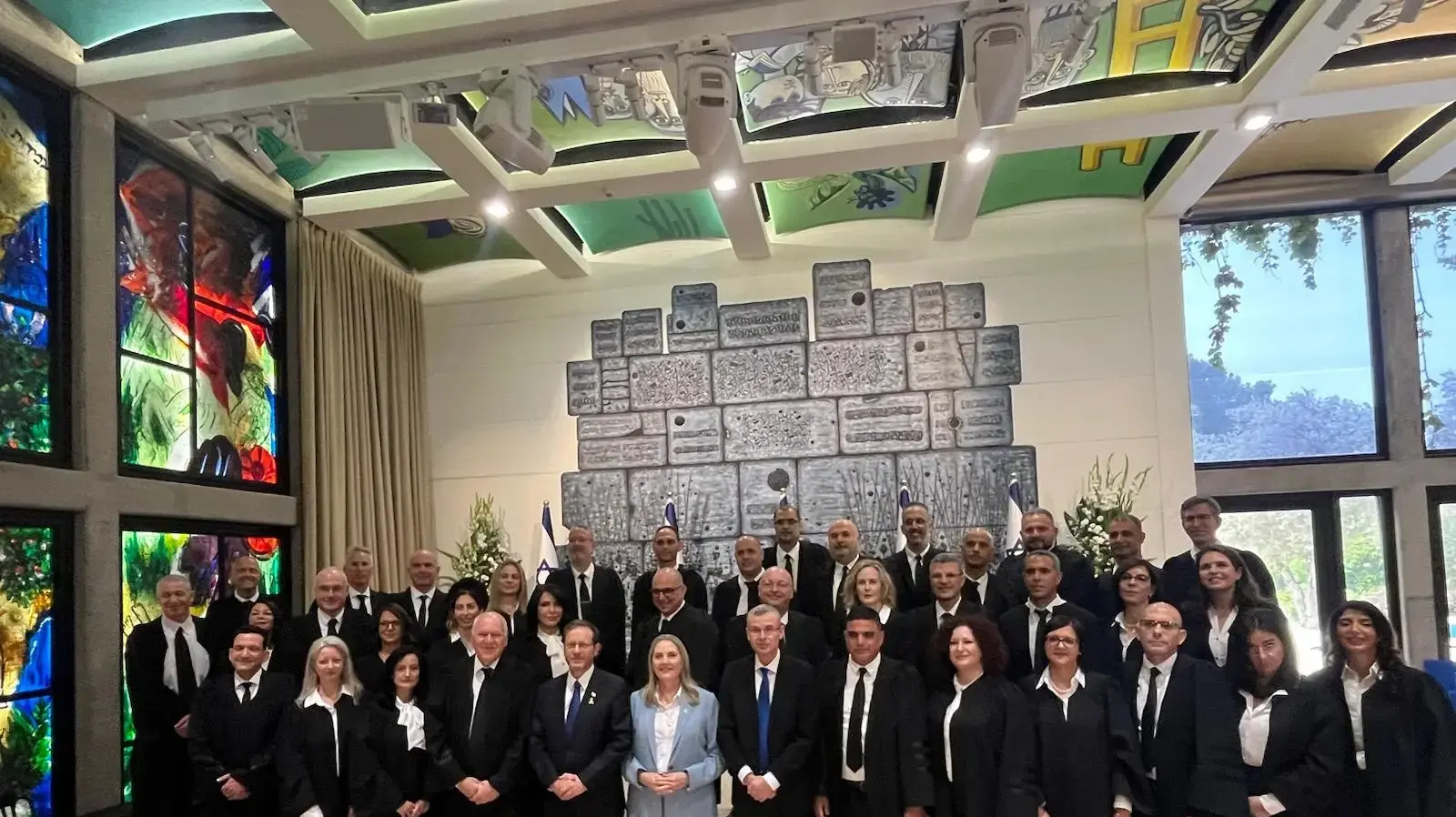 נשיא המדינה יצחק הרצוג בטקס השבעת שופטים ורשמים 18 באפריל 2024

