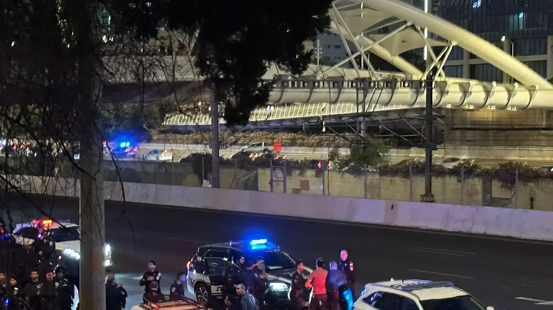 עצורים באיילון דרום בהפגנה בתל אביב עצורים באיילון דרום בהפגנה בתל אביב