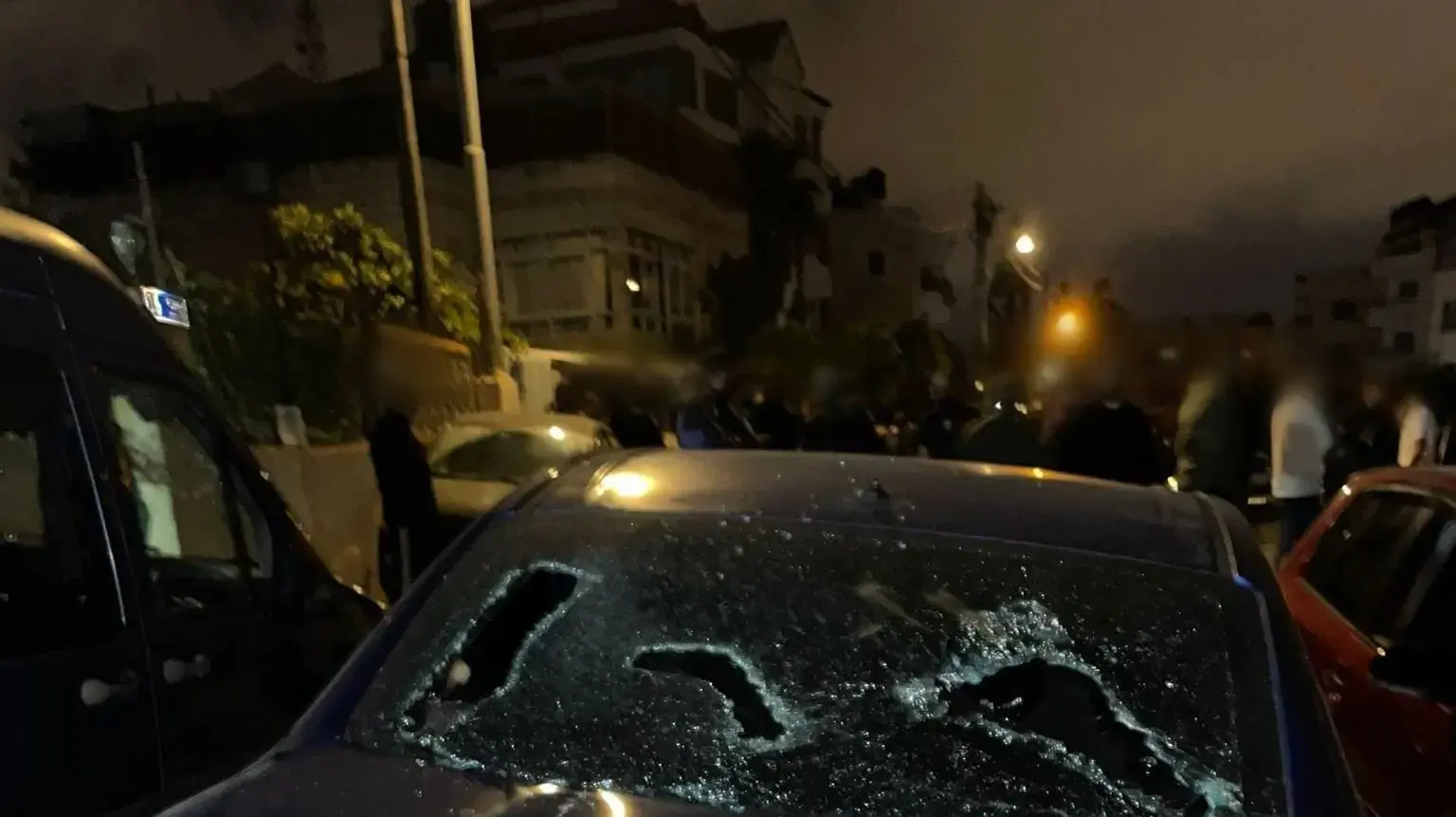 הנזק שנגרם לכלי הרכב בעקבות הקטטה בבית חנינא בירושלים, 3 במאי 2024