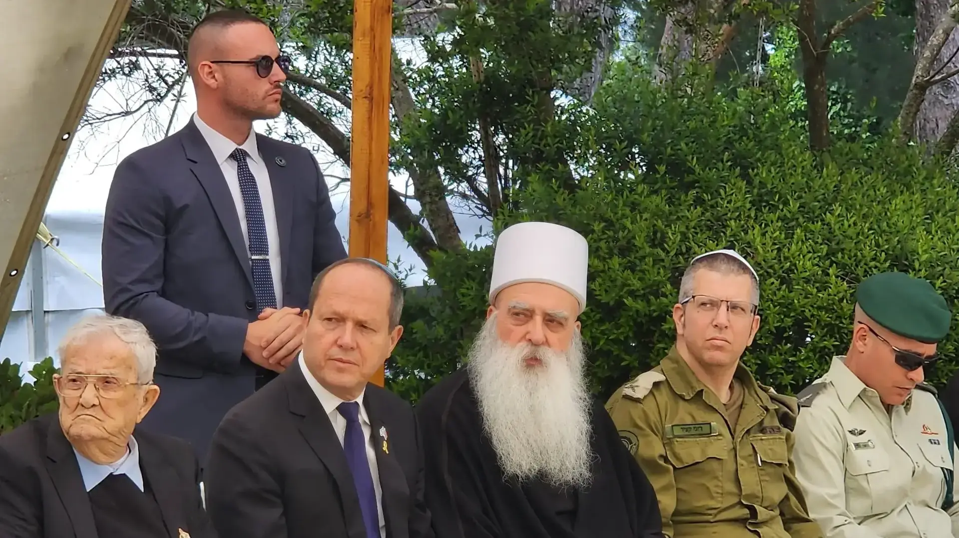 ניר ברקת, מוואפק טריף, טקס יום הזיכרון לחללי צה"ל, בית העלמין עוספיא, 13 במאי 2024