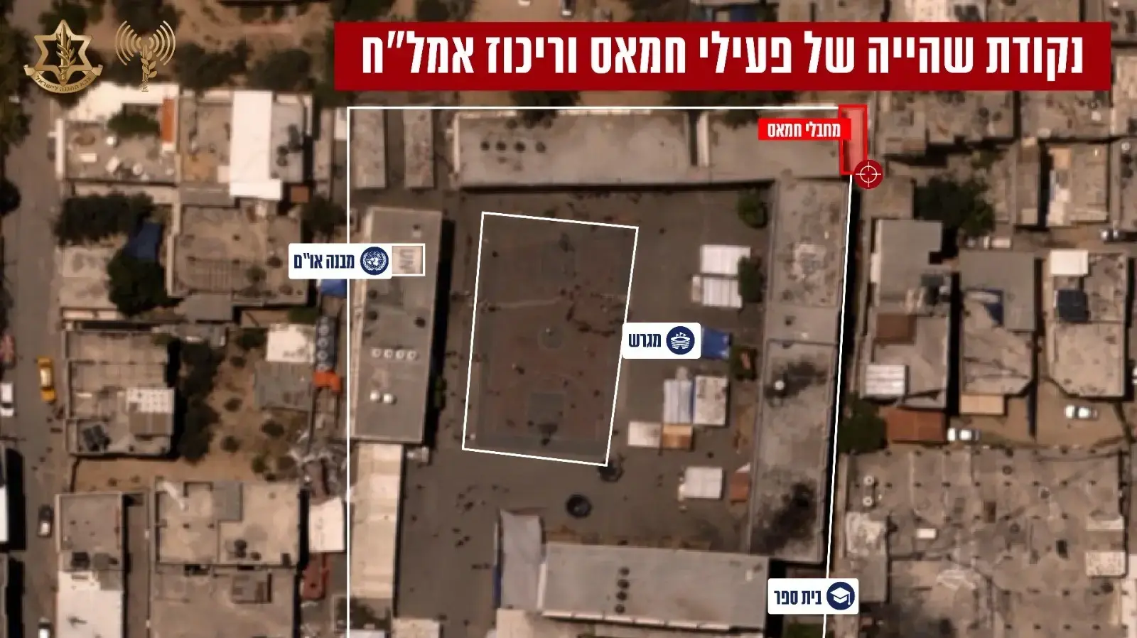 מרגמות, נשקים ומטענים: כוחות הביטחון חיסלו מחבלי חמאס בתוך בית ספר של אונר״א.22 במאי 2024 מרגמות, נשקים ומטענים: כוחות הביטחון חיסלו מחבלי חמאס בתוך בית ספר של אונר״א.22 במאי 2024