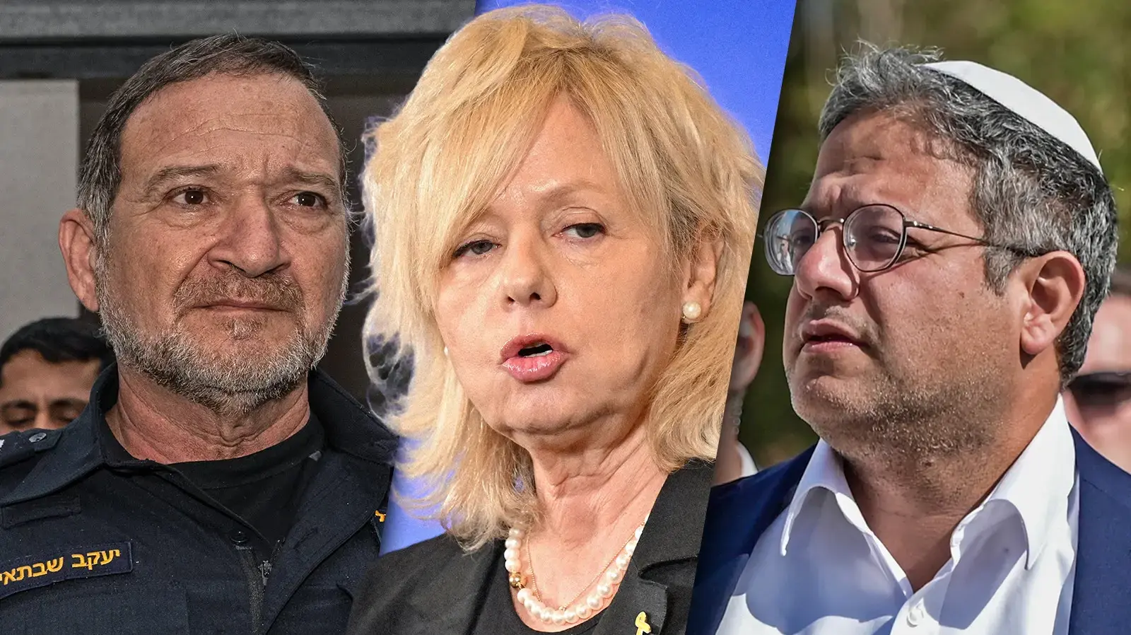 איתמר בן גביר, היועצת המשפטית גלי בהרב מיארה, המפכ"ל קובי שבתאי