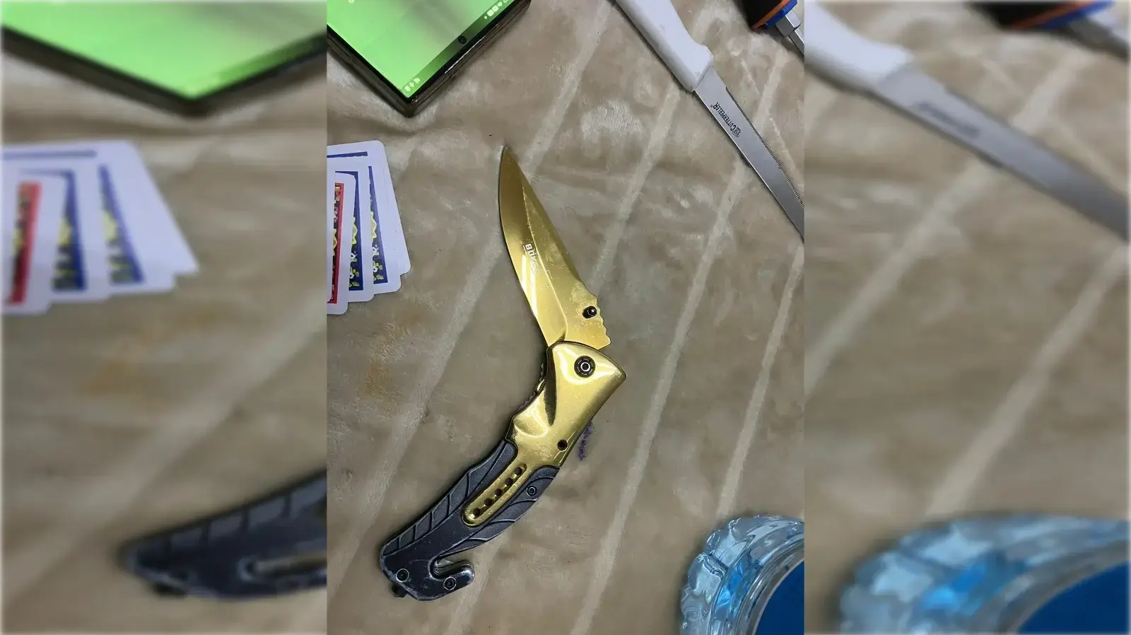 רצח הנתין הזר בת"א: הסכין שנתפסה בידי המשטרה רצח הנתין הזר בת"א: הסכין שנתפסה בידי המשטרה