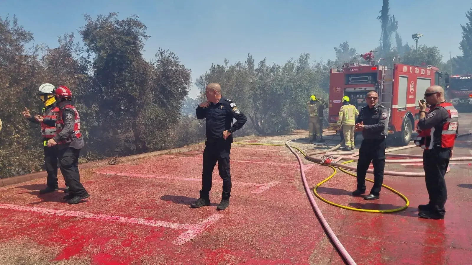 שריפה בין עמק המצלבה למוזיאון ישראל שריפה בין עמק המצלבה למוזיאון ישראל