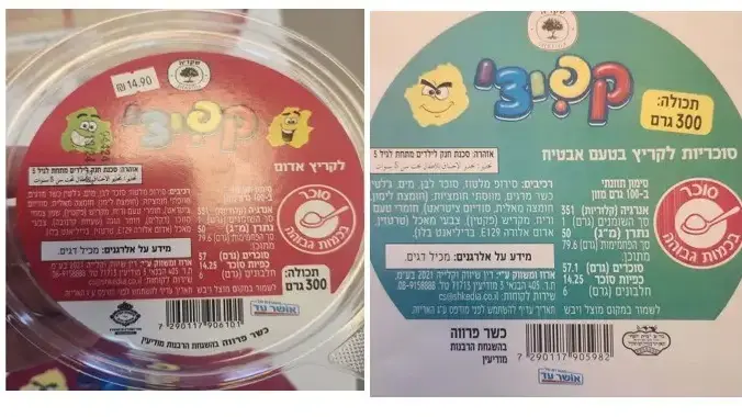 ריקול למוצר קפיצי-סוכריות לקריץ בטעמי פירות ריקול למוצר קפיצי-סוכריות לקריץ בטעמי פירות