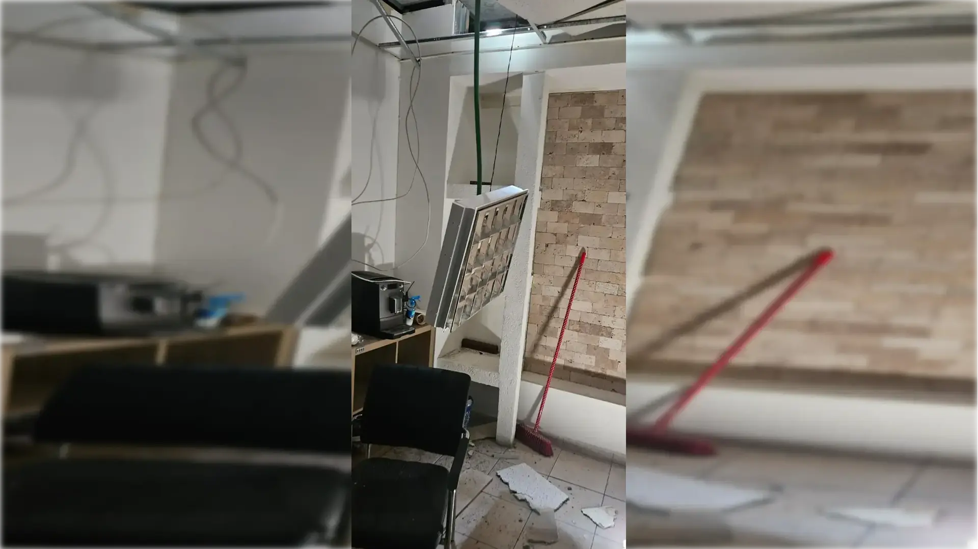 הנזק במשרדו של עו"ד פהד ספדי בקניון בקרית שמונה הנזק במשרדו של עו"ד פהד ספדי בקניון בקרית שמונה
