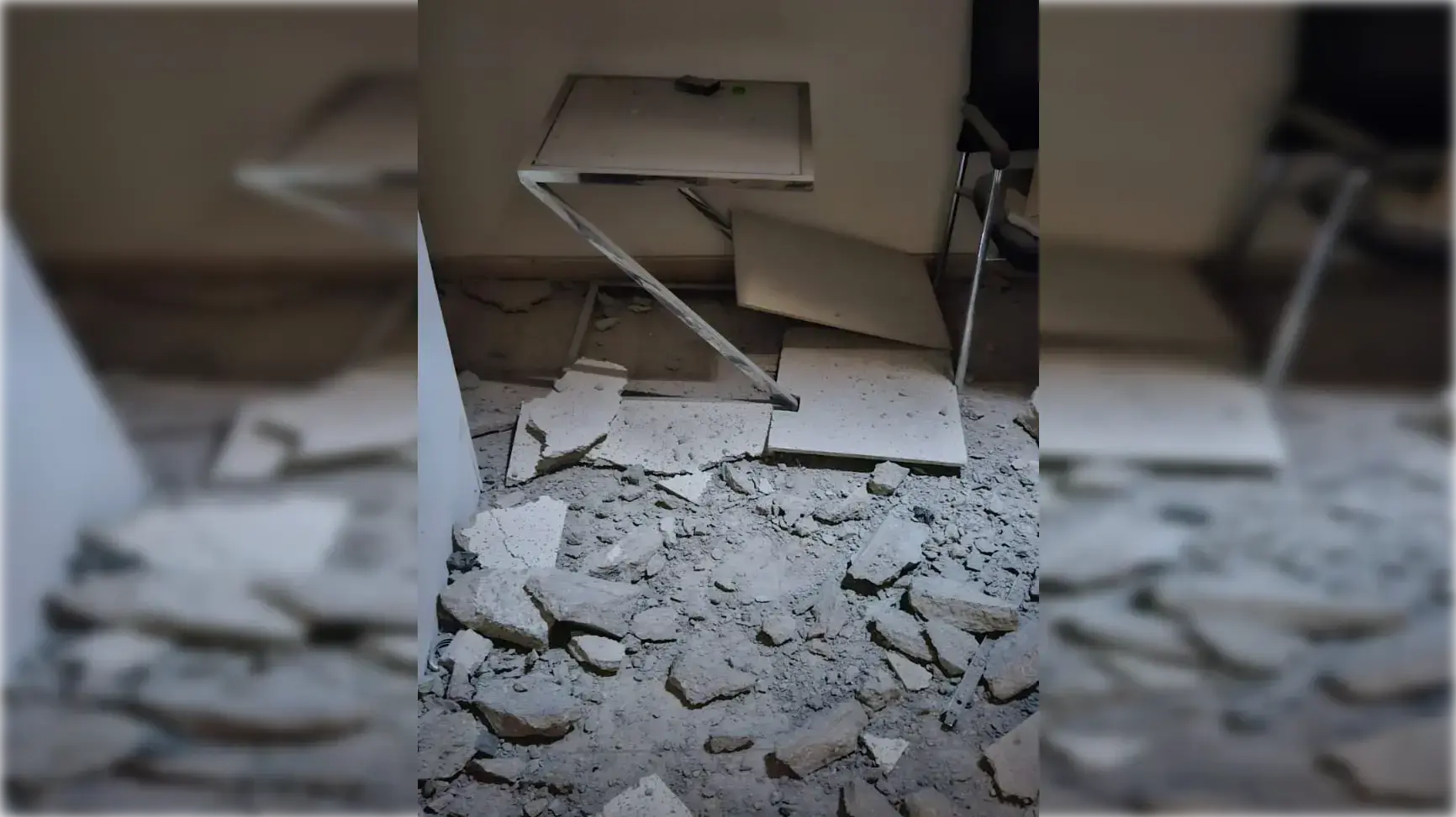 הנזק במשרדו של עו"ד פהד ספדי בקניון בקרית שמונה