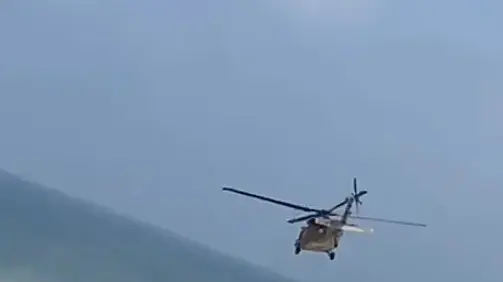 מסוק של צה"ל בשמי עזה במהלך חילוץ החטופים, 8 ביוני 2024 מסוק של צה"ל בשמי עזה במהלך חילוץ החטופים, 8 ביוני 2024