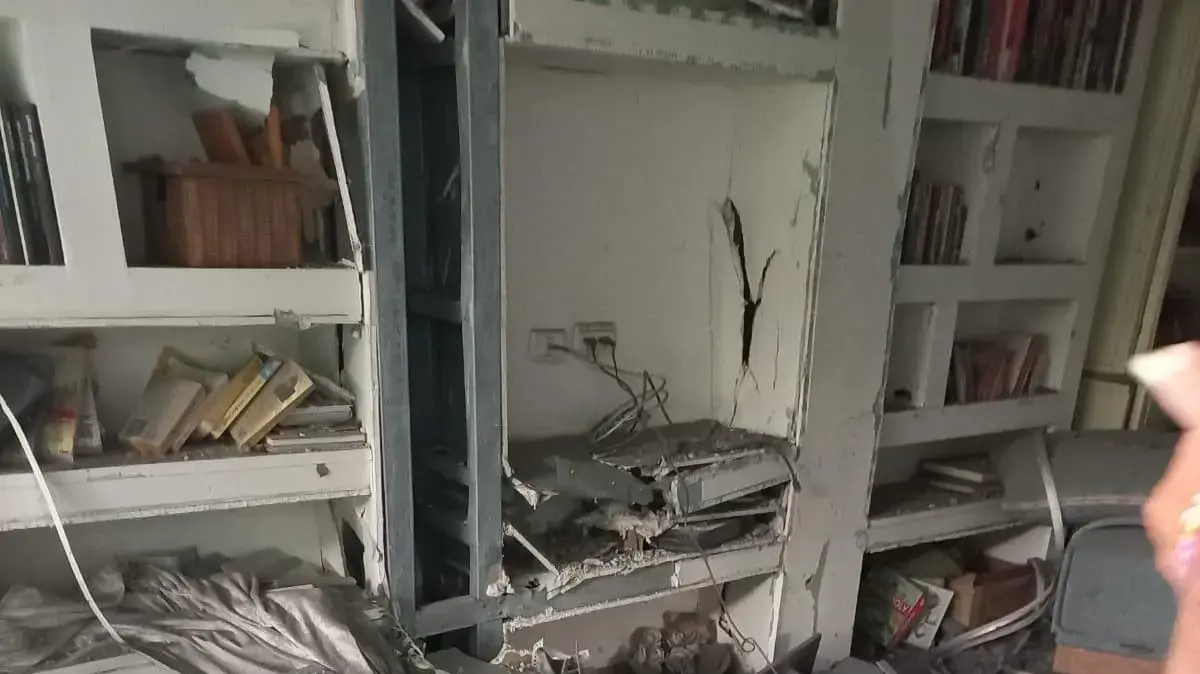 ביתו של בועז פרי במלכיה נהרס מפגיעת נ״ט, 9 ביוני 2024 ביתו של בועז פרי במלכיה נהרס מפגיעת נ״ט, 9 ביוני 2024