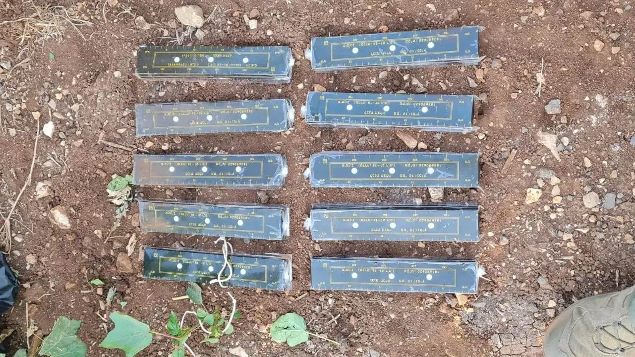 לבני החבלה שנתפסו אצל החולייה הפלילית בצפון, 9 ביוני 2024 לבני החבלה שנתפסו אצל החולייה הפלילית בצפון, 9 ביוני 2024