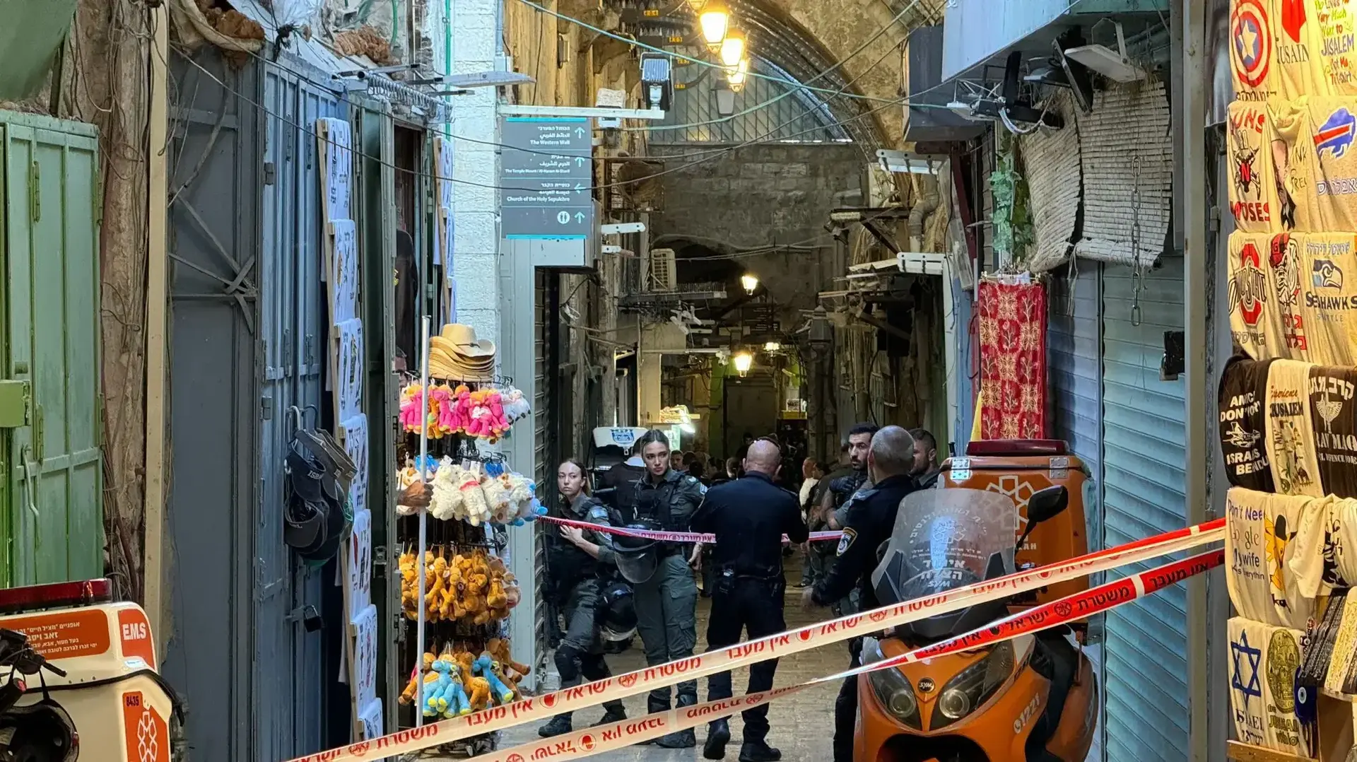 זירת ירי בעיר העתיקה בירושלים זירת ירי בעיר העתיקה בירושלים