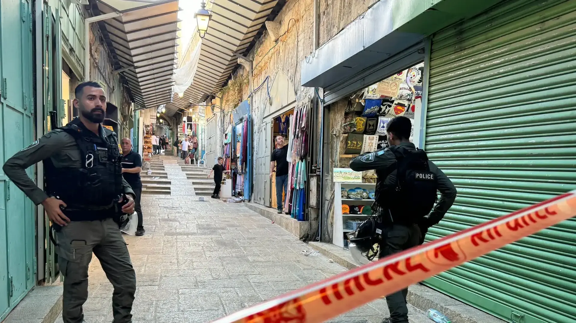זירת ירי בעיר העתיקה בירושלים זירת ירי בעיר העתיקה בירושלים