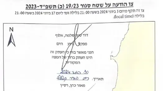 צו אלוף בדבר שטח צבאי סגור שהוציא מפקד זרוע הים צו אלוף בדבר שטח צבאי סגור שהוציא מפקד זרוע הים