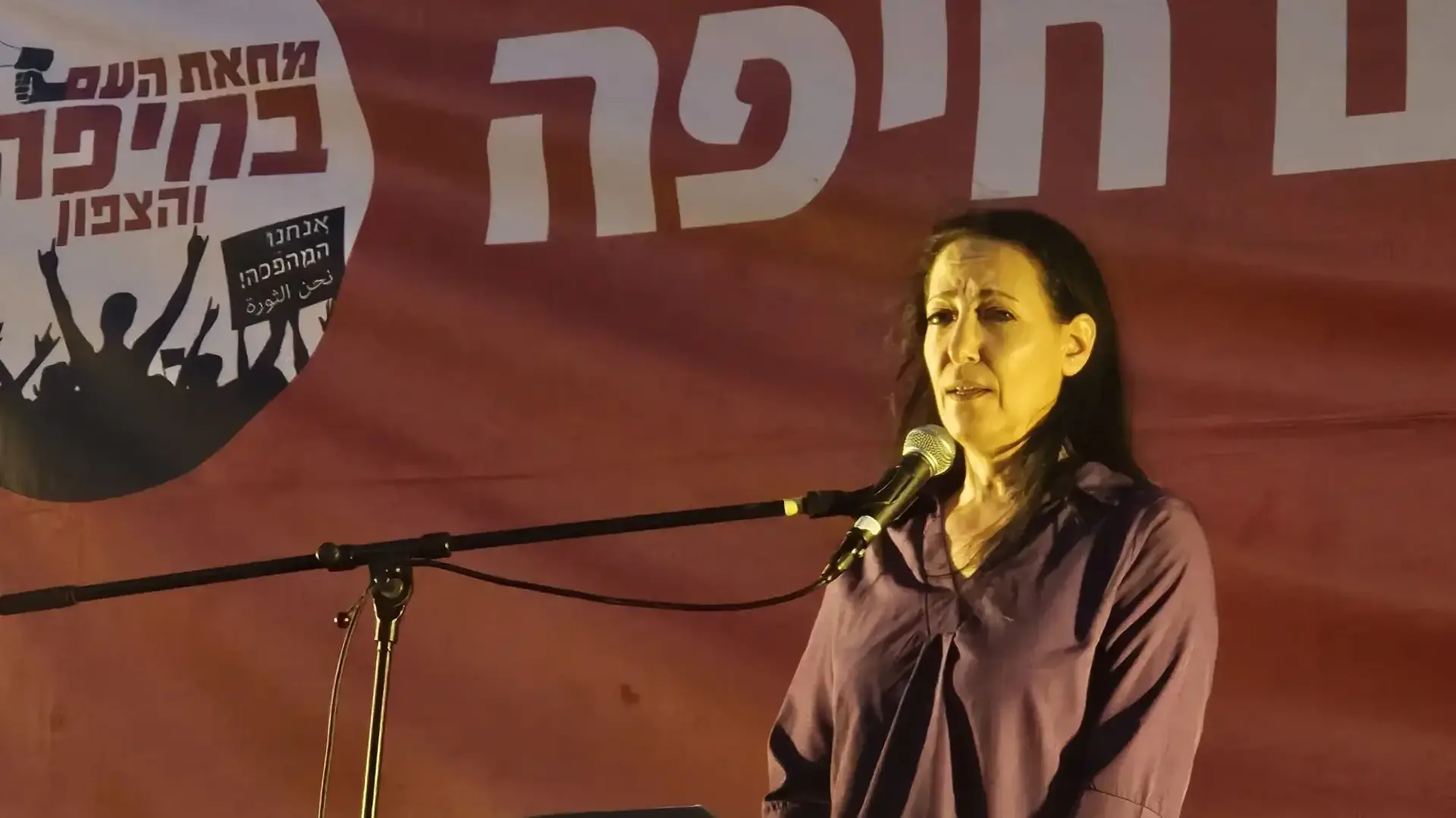 ליהי לפיד בהפגנה בחיפה, 22ביוני 2024 ליהי לפיד בהפגנה בחיפה, 22ביוני 2024