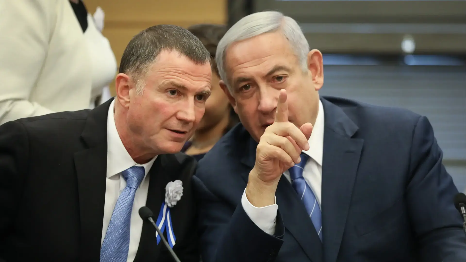 יולי אדלשטיין ובנימין נתניהו